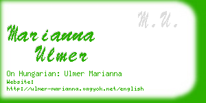 marianna ulmer business card